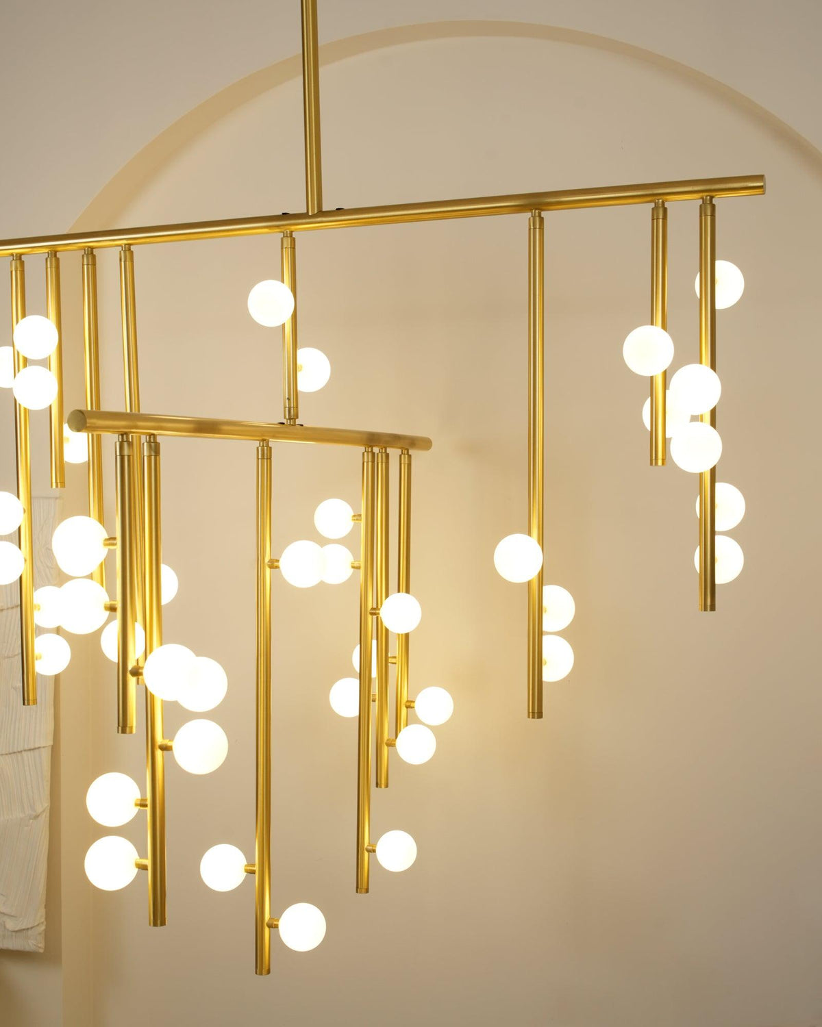 DIY Luminous Cascade Chandelier