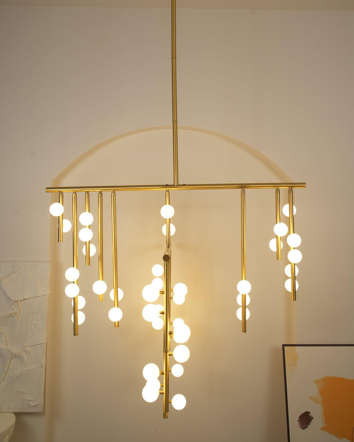 DIY Luminous Cascade Chandelier
