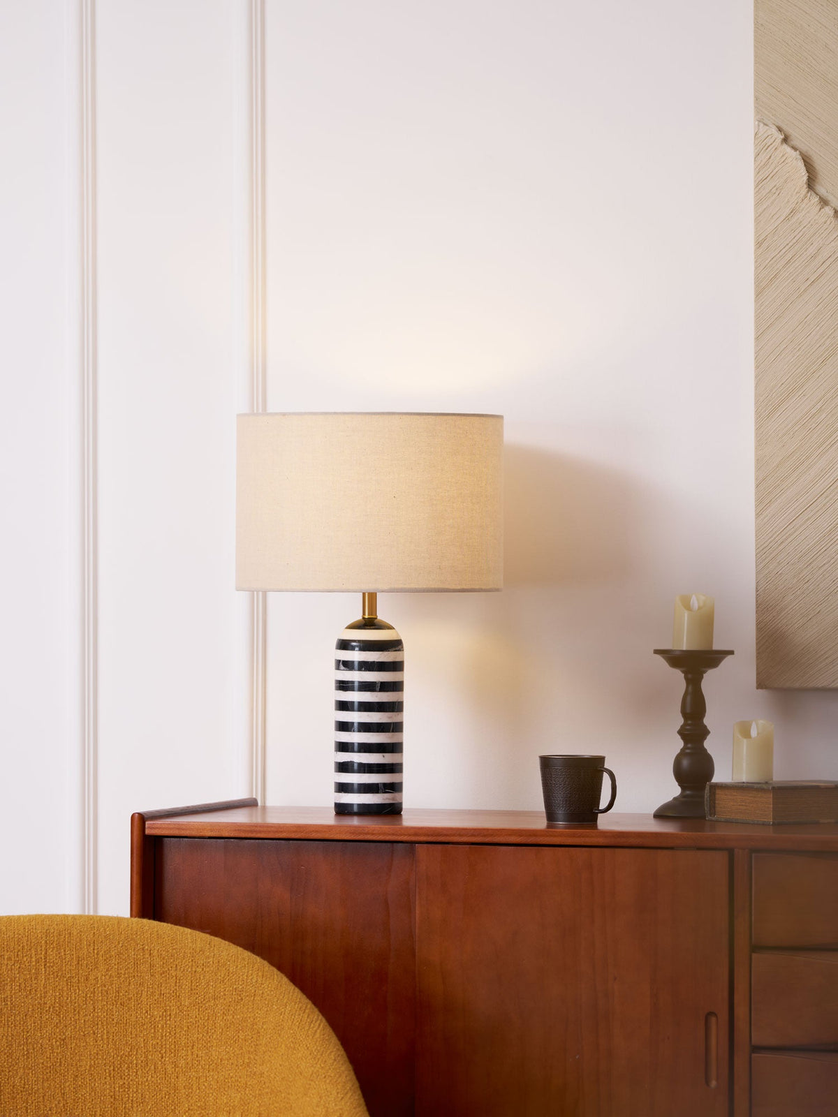 Tuxedo Marble Table Lamp