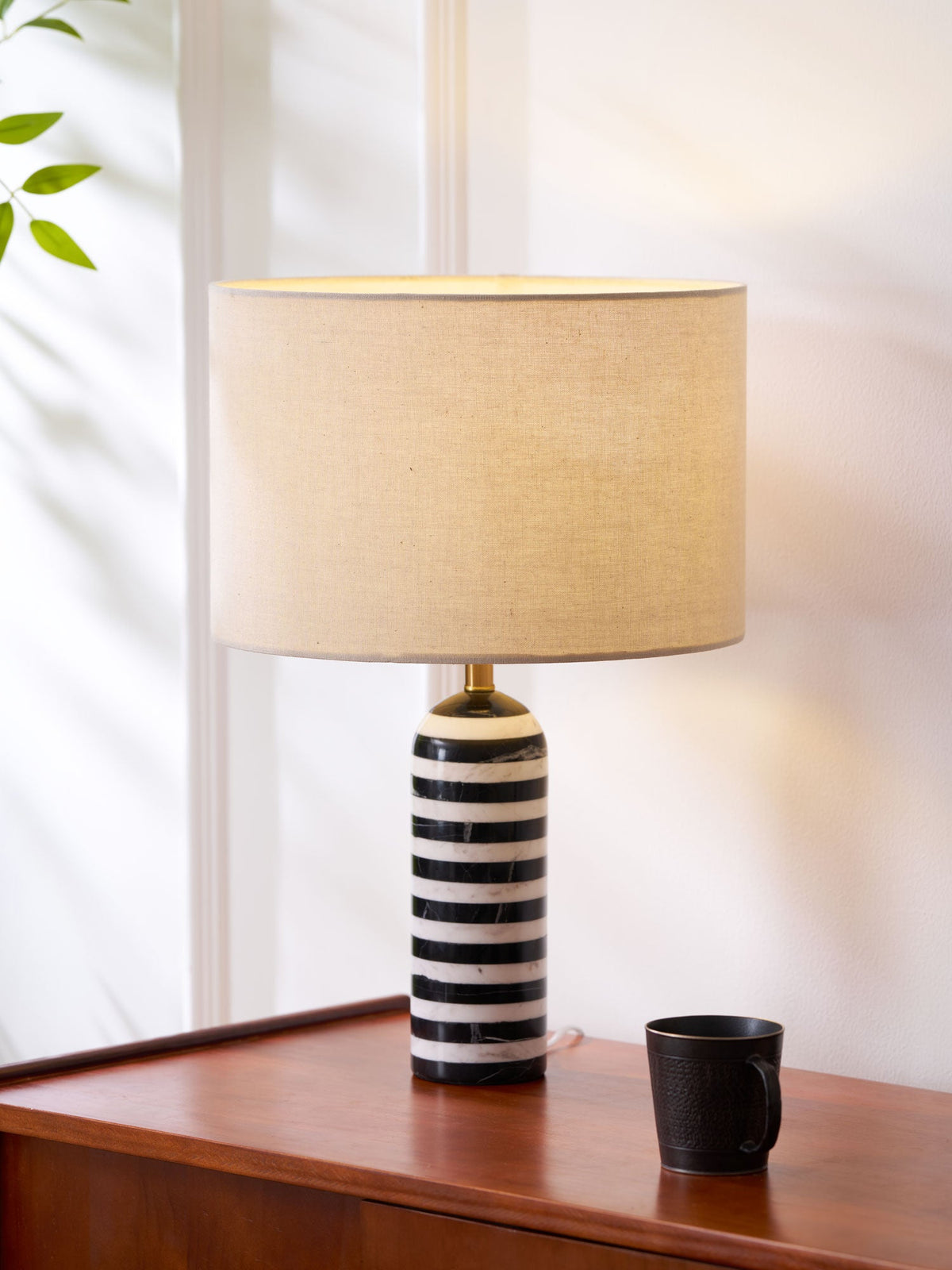 Tuxedo Marble Table Lamp