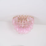 Poliedri Murano Pink Ceiling Light