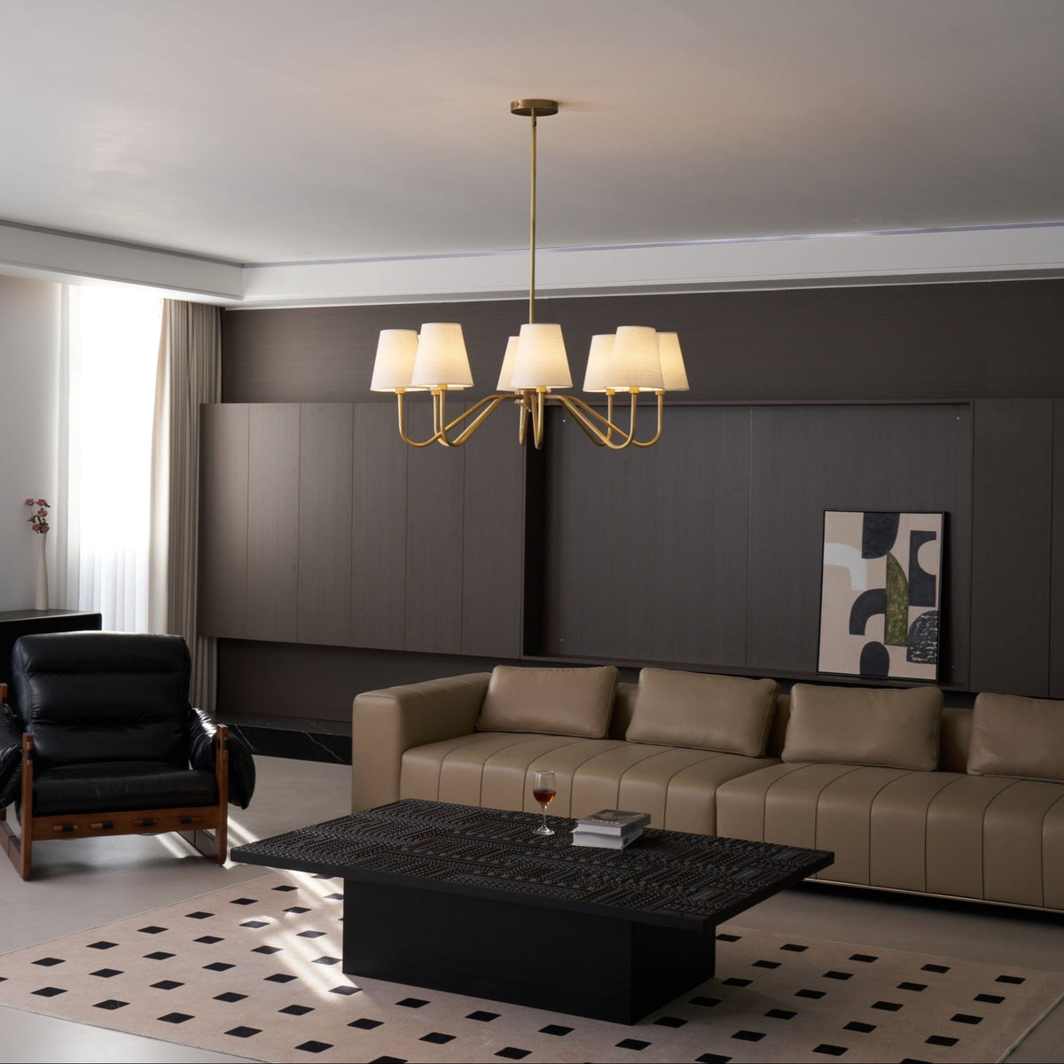 Opaluxe Brass Chandelier