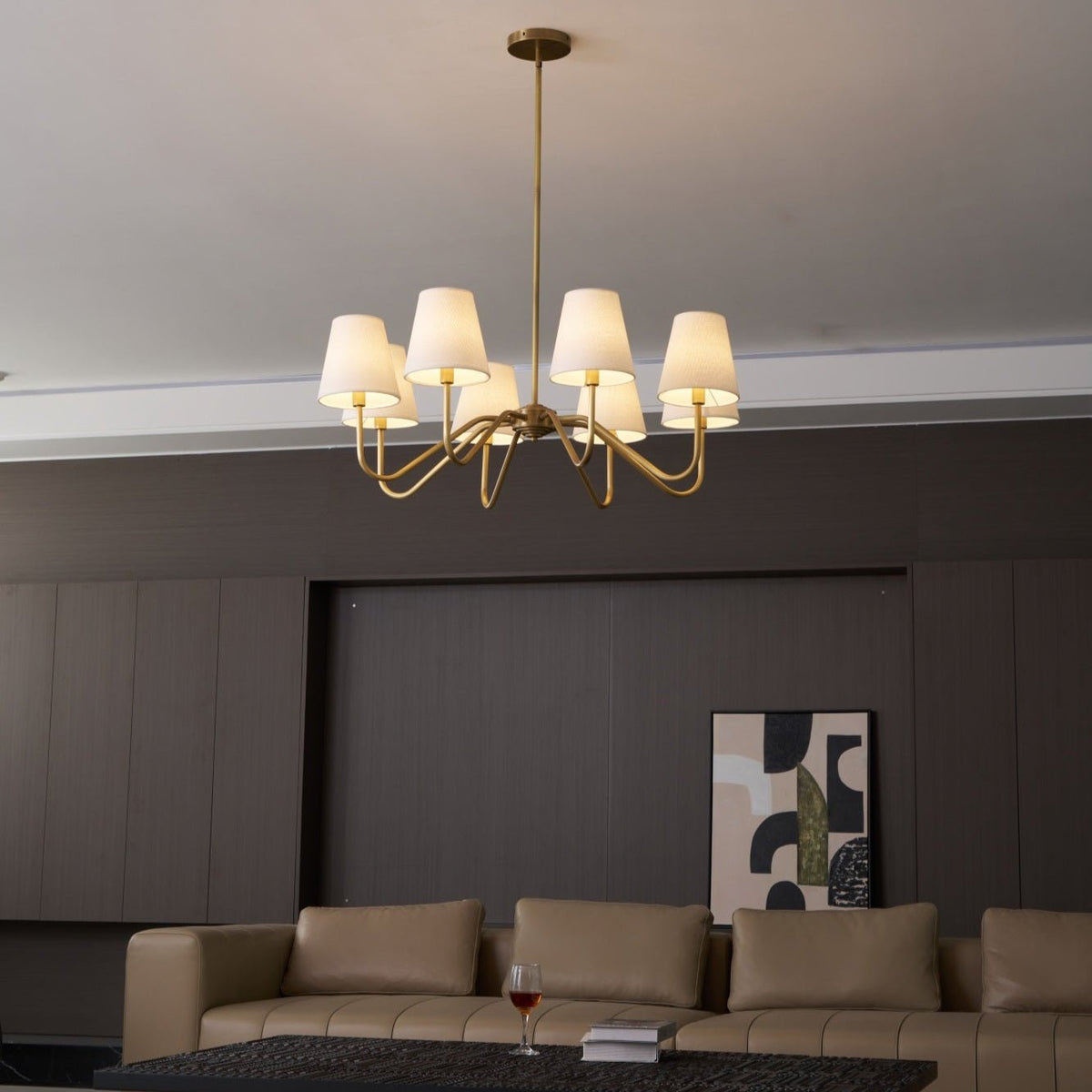 Opaluxe Brass Chandelier