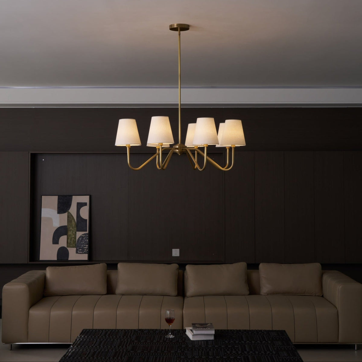 Opaluxe Brass Chandelier