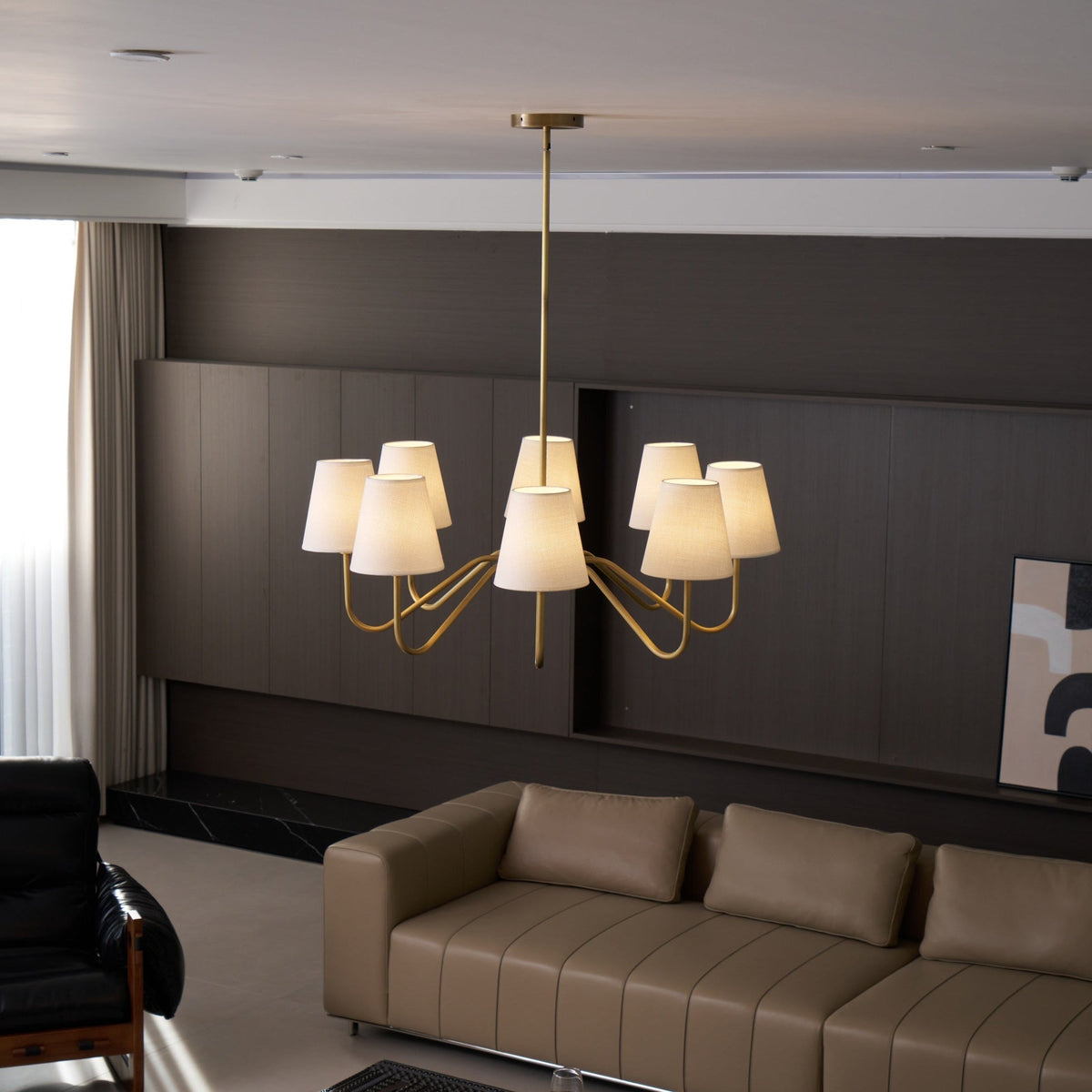 Opaluxe Brass Chandelier