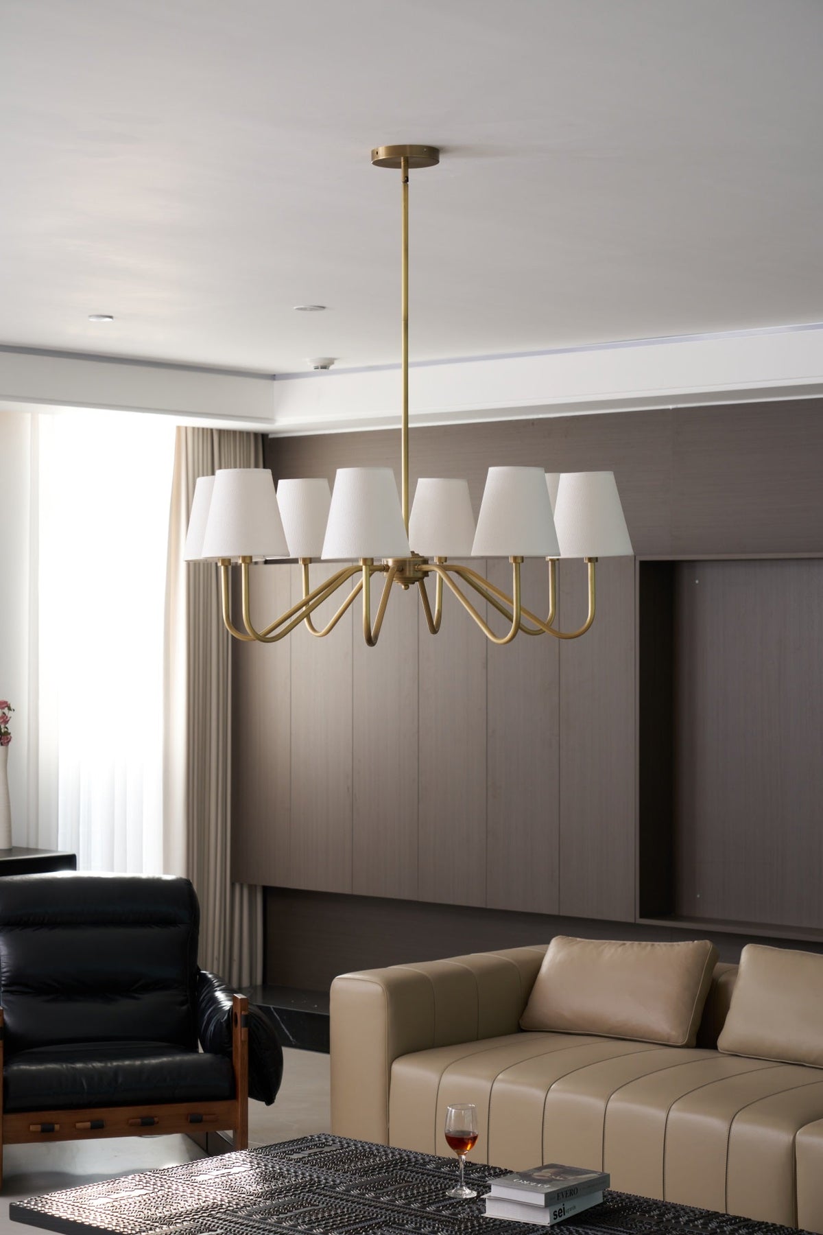 Opaluxe Brass Chandelier