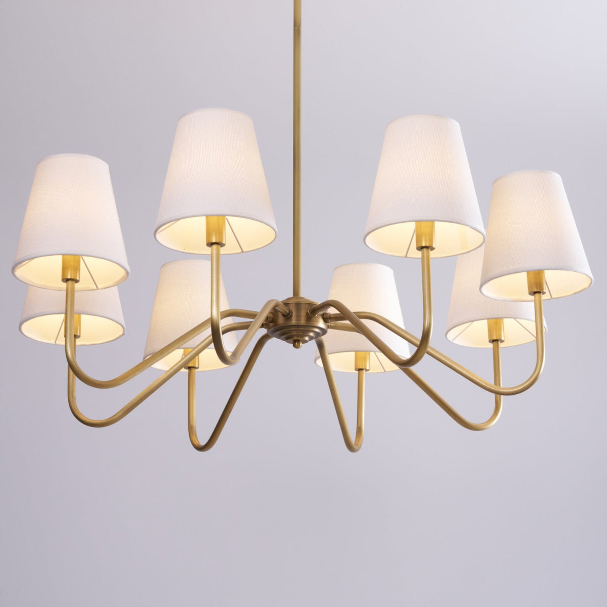 Opaluxe Brass Chandelier