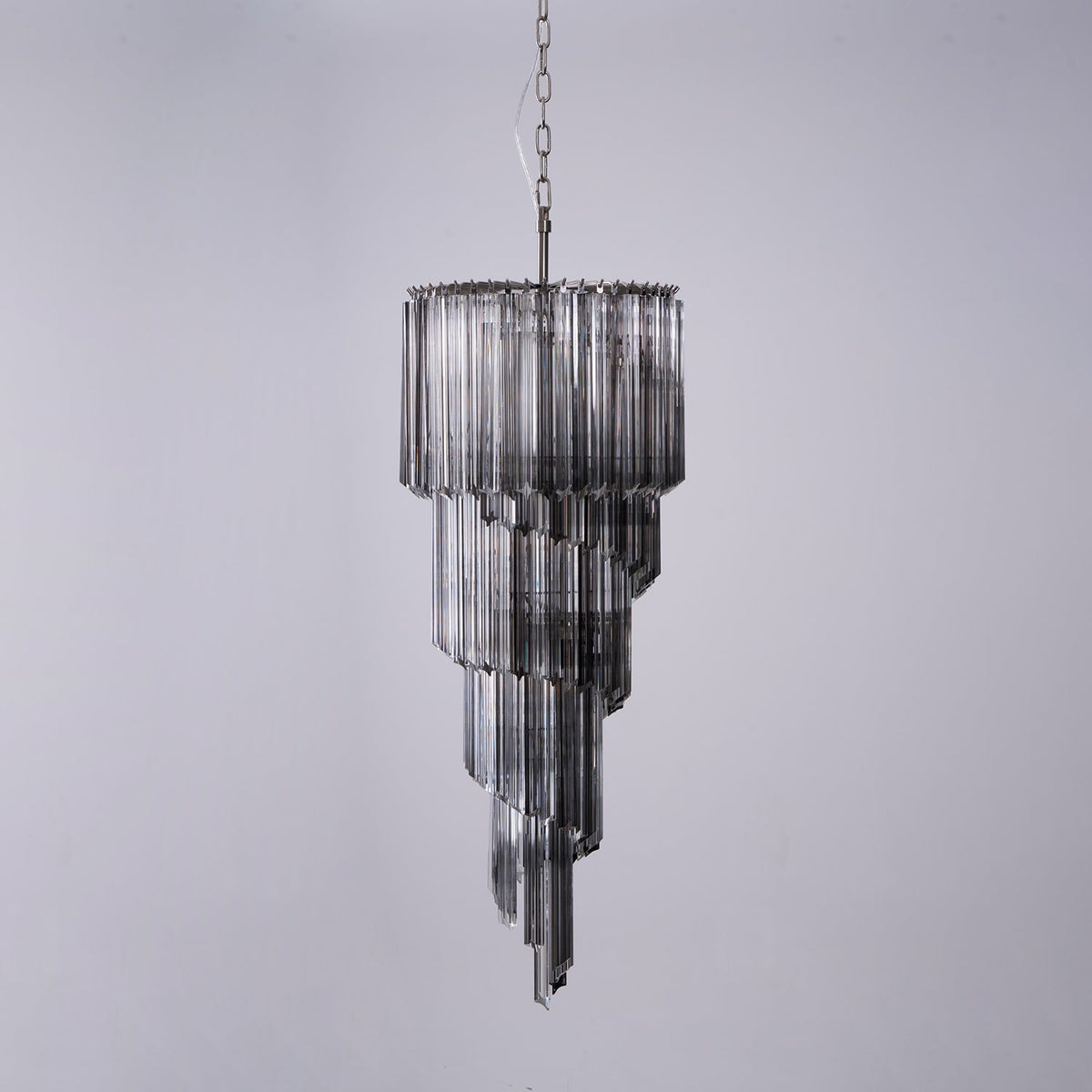 Lucente Noir Spiral Chandelier