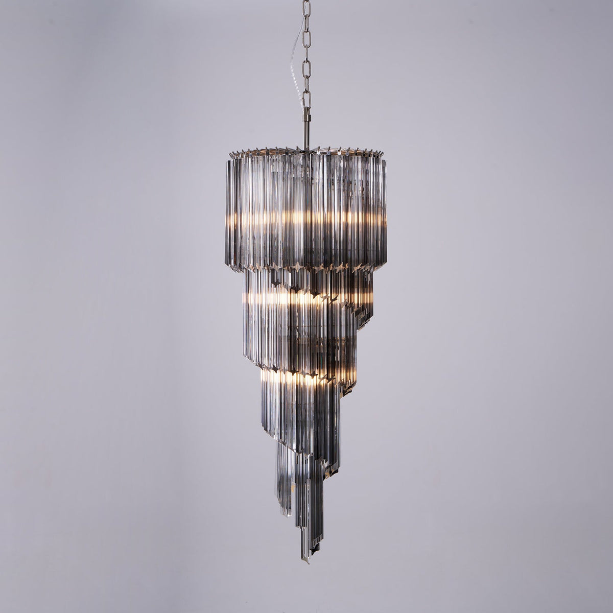 Lucente Noir Spiral Chandelier