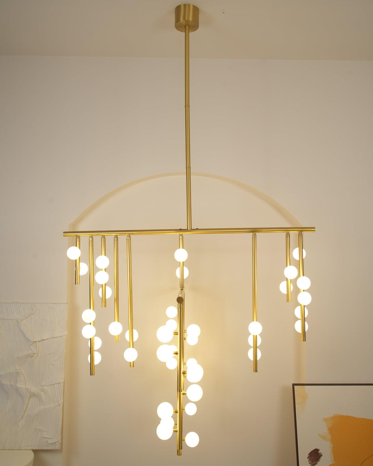 DIY Luminous Cascade Chandelier