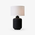 Nocturne Textured Black Table Lamp