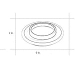 2 Light Circular LED Modern Flush Mount Lighting Ceiling Lights