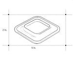 2 Light Square Flush Mount Ceiling Light LED Light