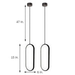 Rounded Rectangle LED Modern Pendant Lighting Hanging Ceiling Lights