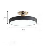 Thick Circular LED Flush Mount Ceiling Lights Modern Metal Light