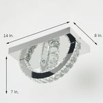 Circular Electroplated Metal Crystal Modern LED Ceiling Lights