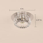 Chandelier Geometric Flush Mount Kitchen Light Fixtures Metal Crystal Ceiling Lights