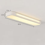 19 in. W 1-Light Long Oval LED Flush Mount Minimalist Rectangular Ceiling Light