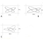 Overlapping Oval Dimmable LED Modern Ceiling Lights Flush Mount Lighting