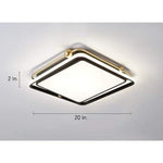 Squares Artistic LED Flush Mount Ceiling Light for Bedroom