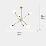 LED Modern Glass Sputnik Chandelier Pendant Light Hanging Lamp Island Lights