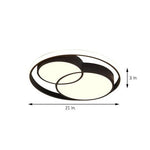 3 Circles Dimmable LED Nordic Ceiling Light Flush Mount Lighting