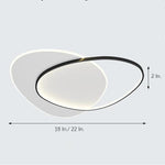 Rounded Triangles Flush Mount Ceiling Light Artistic LED Light