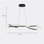 Vintage LED Ribbon Twist Chandelier