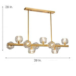 Metal Crystal Flush Mount Ceiling Light Globe Cluster LED Light