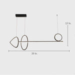 Novelty Lines Circle Chandelier Light Cupid Shape Dining Room Chandeliers