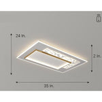 Multiple Squares Pattern Metal LED Flush Mount Ceiling Light for Living Room