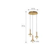 Circle Cylinder LED Gold Nordic Pendant Light Hanging Lamp Island Lights