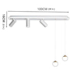 Modern Blending Flush Mount and Pendant LED Ceiling Light for Kitchen Island