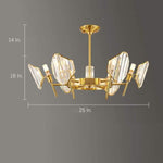 Brass Ring Frame Crystal Chandelier -Gold Metal, Crystal Accents Pendant Lights