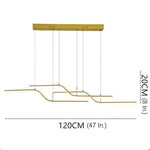 Linear Curved Minimalist Modern Chandeliers Dining Room Lighting Ceiling Light