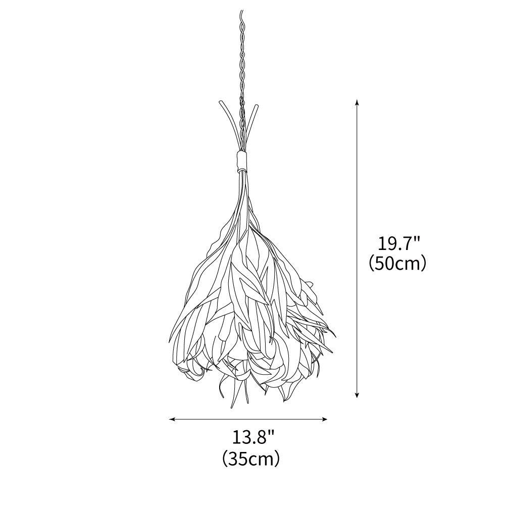 Double Sided Leaf Pendant Lamp 13.8"