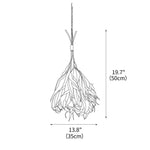 Double Sided Leaf Pendant Lamp 13.8"