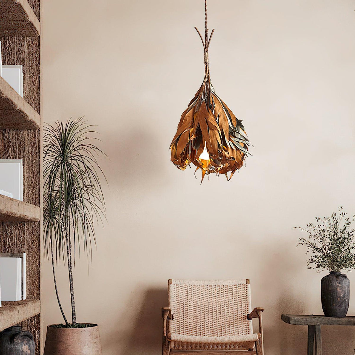 Double Sided Leaf Pendant Lamp 13.8"