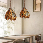 Double Sided Leaf Pendant Lamp 13.8"