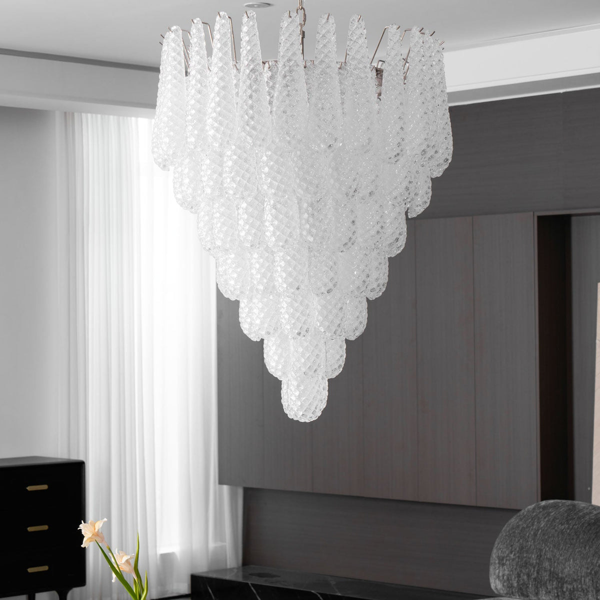 Murano Glass Droplet Chandelier
