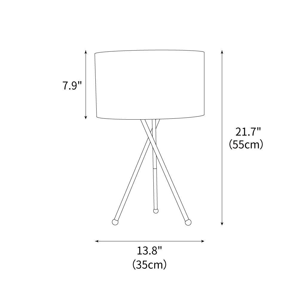 Drum Shaped Table Lamp 13.8"