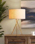 Drum Shaped Table Lamp 13.8"