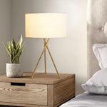 Drum Shaped Table Lamp 13.8"