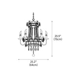 Early American Chandelier 25.2"