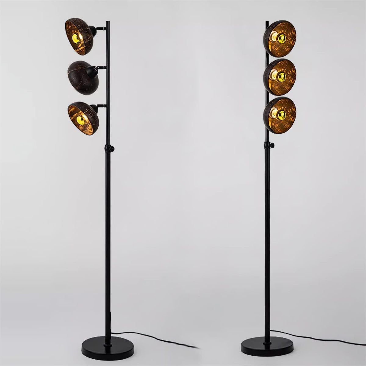 Eclipse Walnut Floor Lamp 11.8"