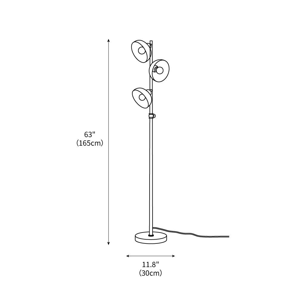 Eclipse Walnut Floor Lamp 11.8"