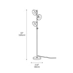 Eclipse Walnut Floor Lamp 11.8"