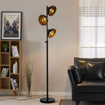 Eclipse Walnut Floor Lamp 11.8"