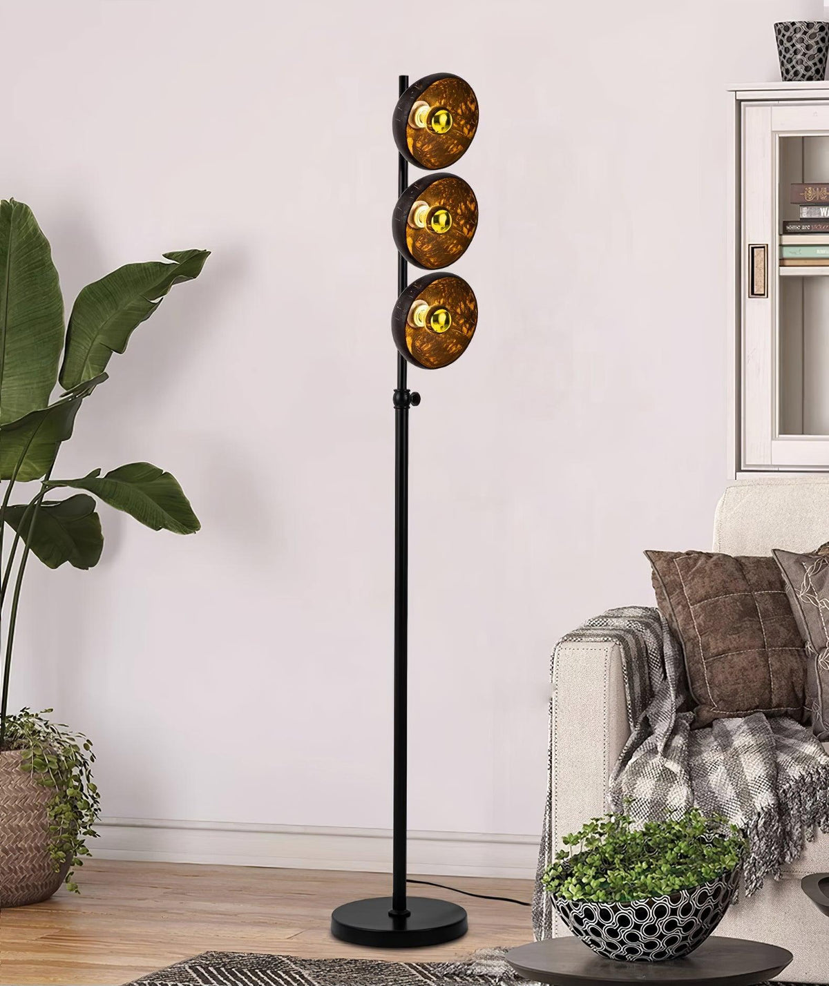 Eclipse Walnut Floor Lamp 11.8"