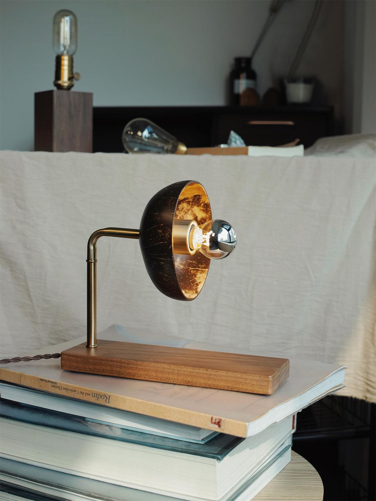Eclipse Walnut Table Lamp